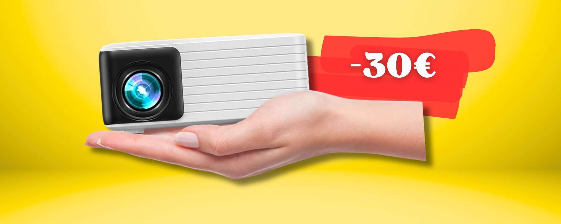 Mini proiettore PORTATILE: supporto al 1080p e visione come al CINEMA Mini proiettore PORTATILE: supporto al 1080p e visione come al CINEMA