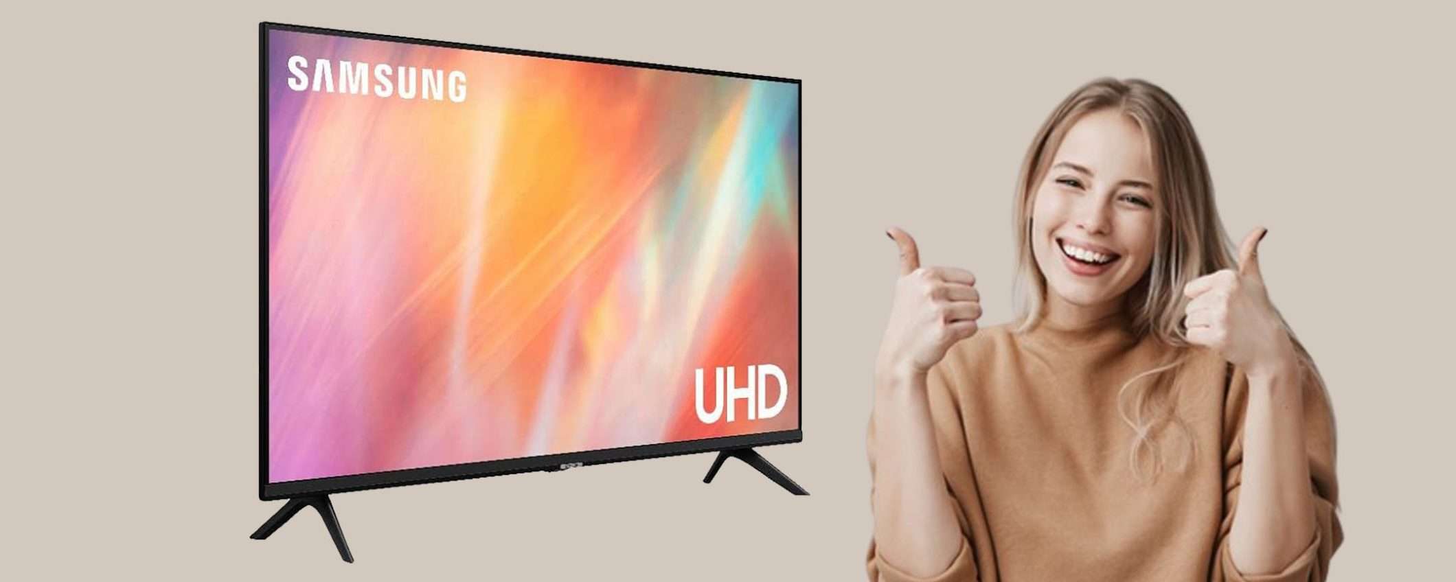 TV Samsung Smart Crystal UHD 4K: sconto WOW del 19% (anche a rate) TV Samsung Smart Crystal UHD 4K: sconto WOW del 19% (anche a rate)