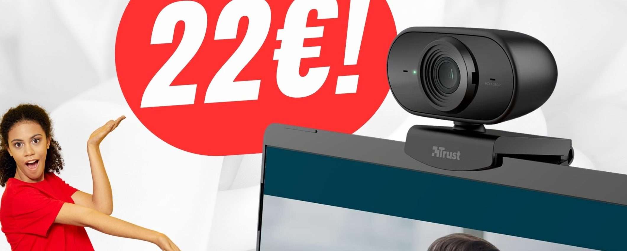 Paga solo 22€ la Webcam Full HD di Trust! Paga solo 22€ la Webcam Full HD di Trust!