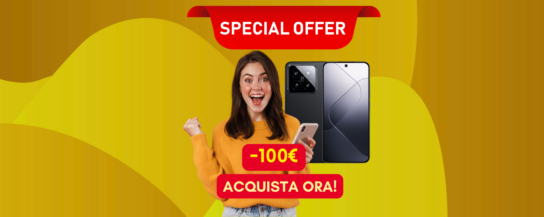 Xiaomi 14 in sconto di ben 100€ sullo store ufficiale Xiaomi Xiaomi 14 in sconto di ben 100€ sullo store ufficiale Xiaomi