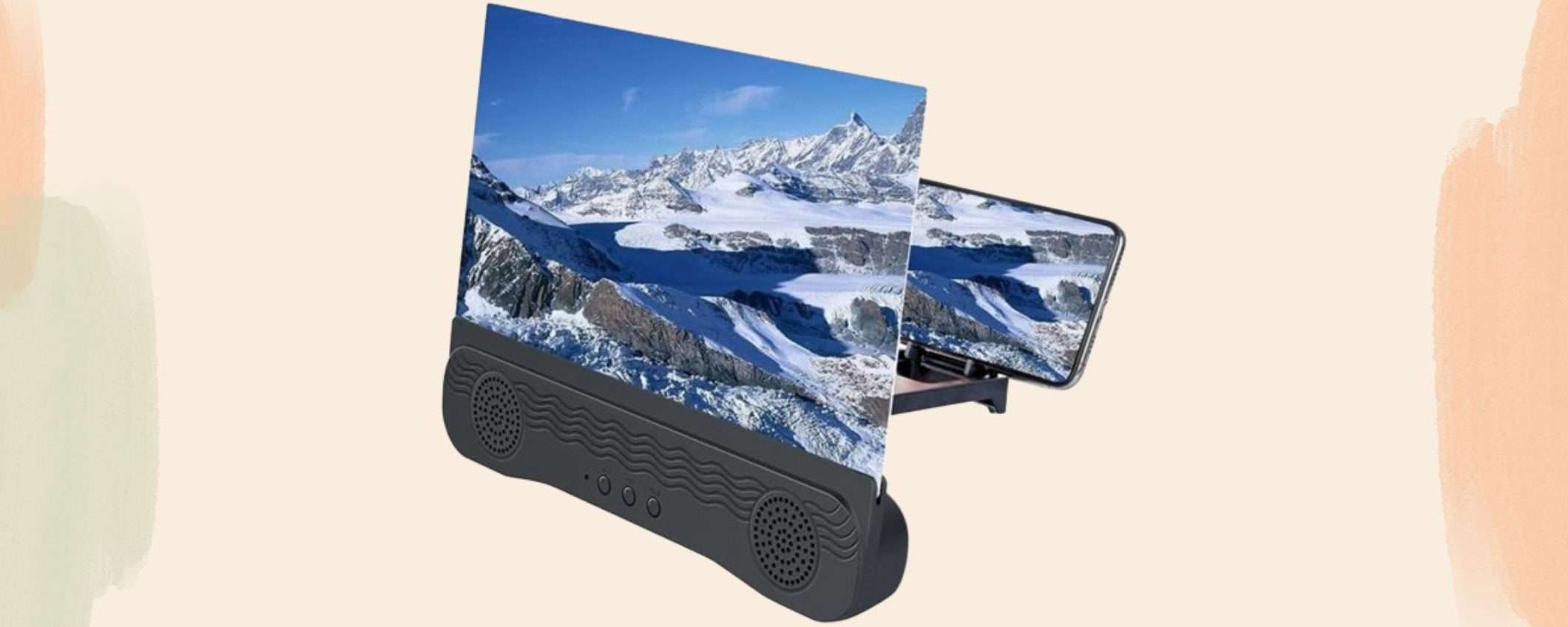 Schermo smartphone AMPLIFICATO e speaker audio Bluetooth: GENIALATA a 15€ Schermo smartphone AMPLIFICATO e speaker audio Bluetooth: GENIALATA a 15€
