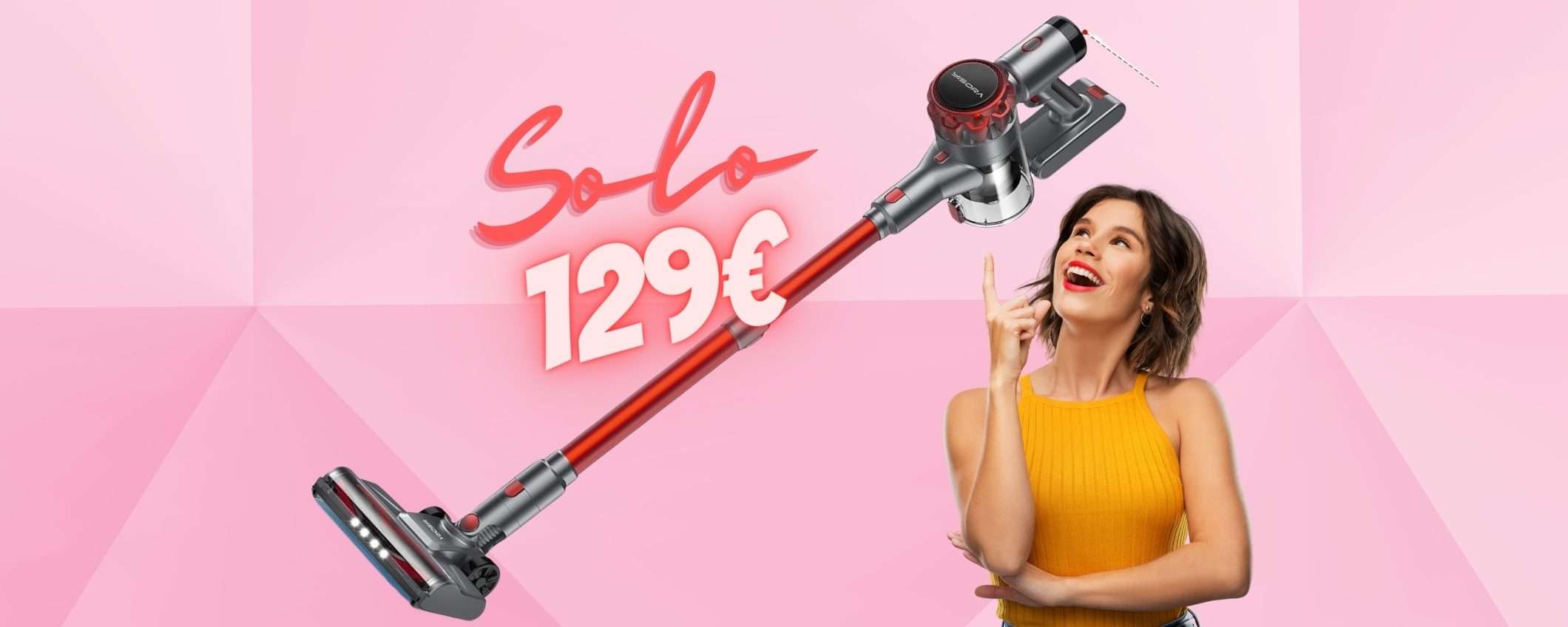 Aspirapolvere senza fili da 30Kpa e 55 minuti di autonomia tuo a 129€ Aspirapolvere senza fili da 30Kpa e 55 minuti di autonomia tuo a 129€