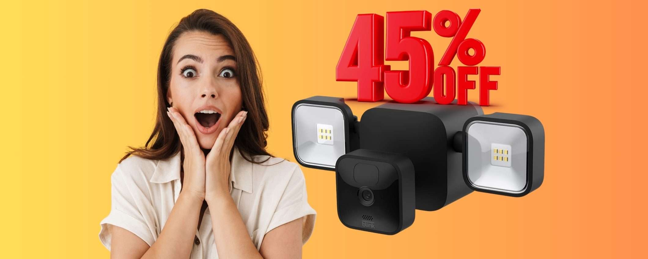 Blink Outdoor + Floodlight al 45%: videocamera di sicurezza PREMIUM Blink Outdoor + Floodlight al 45%: videocamera di sicurezza PREMIUM