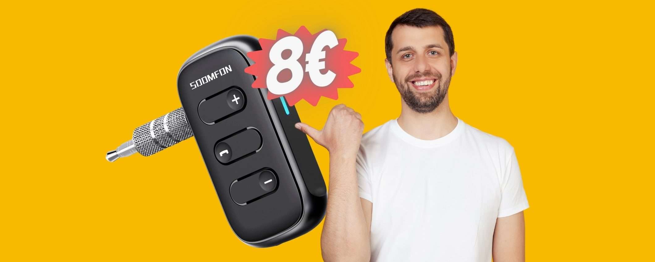 Bluetooth in auto con APPENA 8€, grazie a questo ricevitore (Amazon) Bluetooth in auto con APPENA 8€, grazie a questo ricevitore (Amazon)