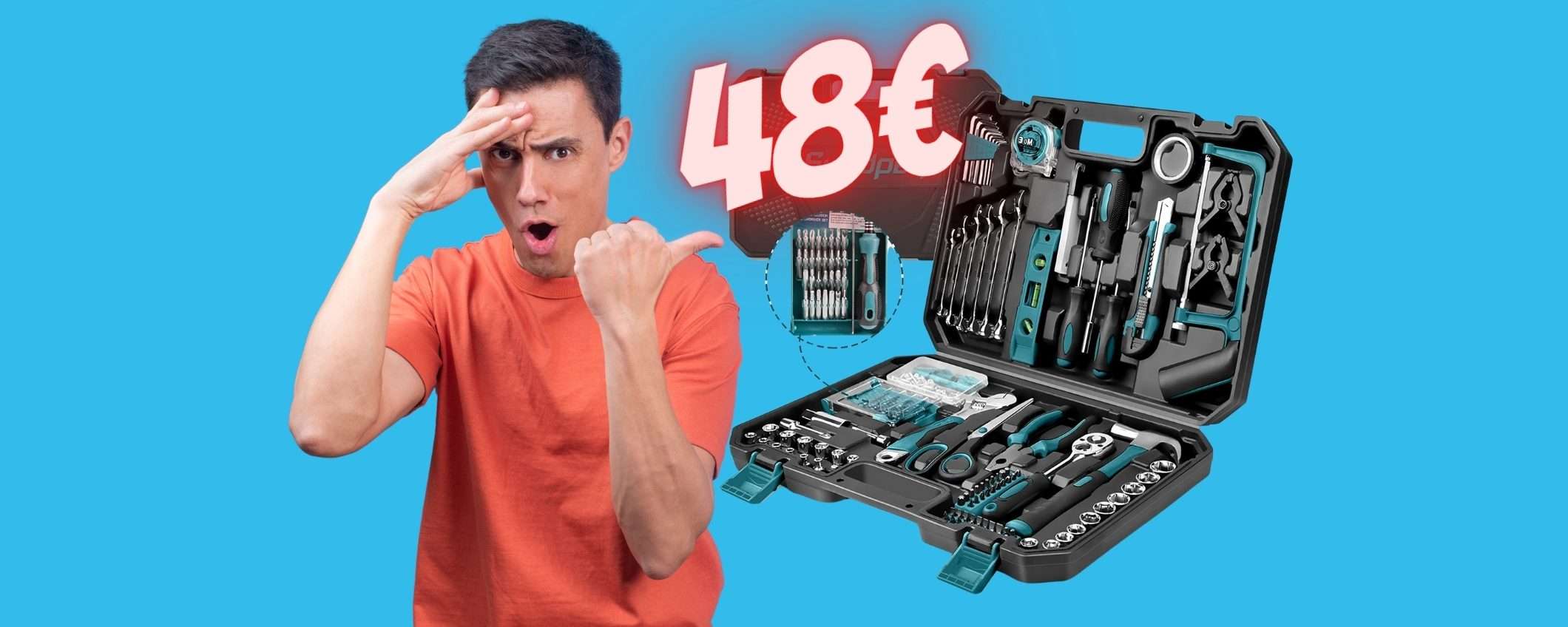 Cassetta degli attrezzi con 257 strumenti in SCONTO ERAGERATO (-30%) Cassetta degli attrezzi con 257 strumenti in SCONTO ERAGERATO (-30%)