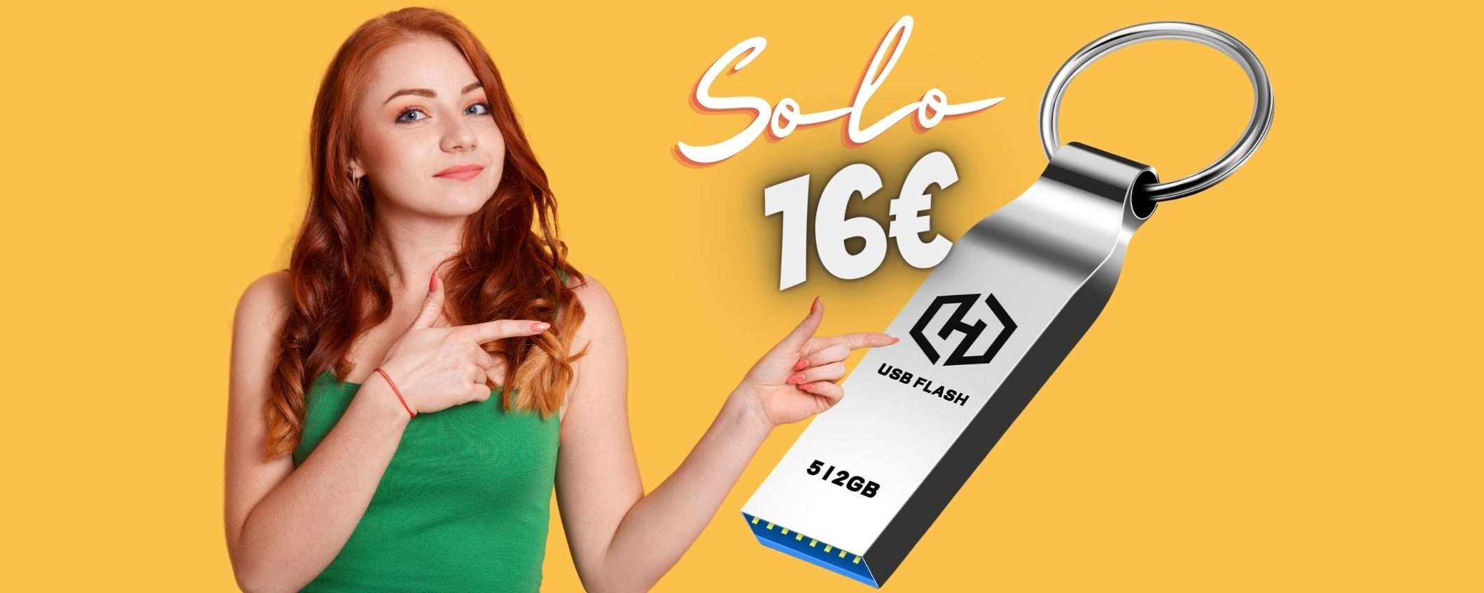 Chiavetta USB da 512 GB in SCONTO al 47% ora è tua a soli 16€ Chiavetta USB da 512 GB in SCONTO al 47% ora è tua a soli 16€