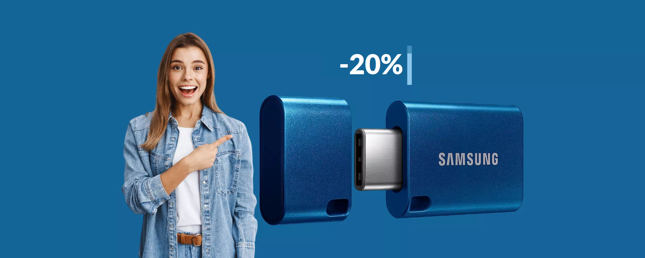 Chiavetta USB C 64GB Samsung: best buy del giorno a soli 15€
