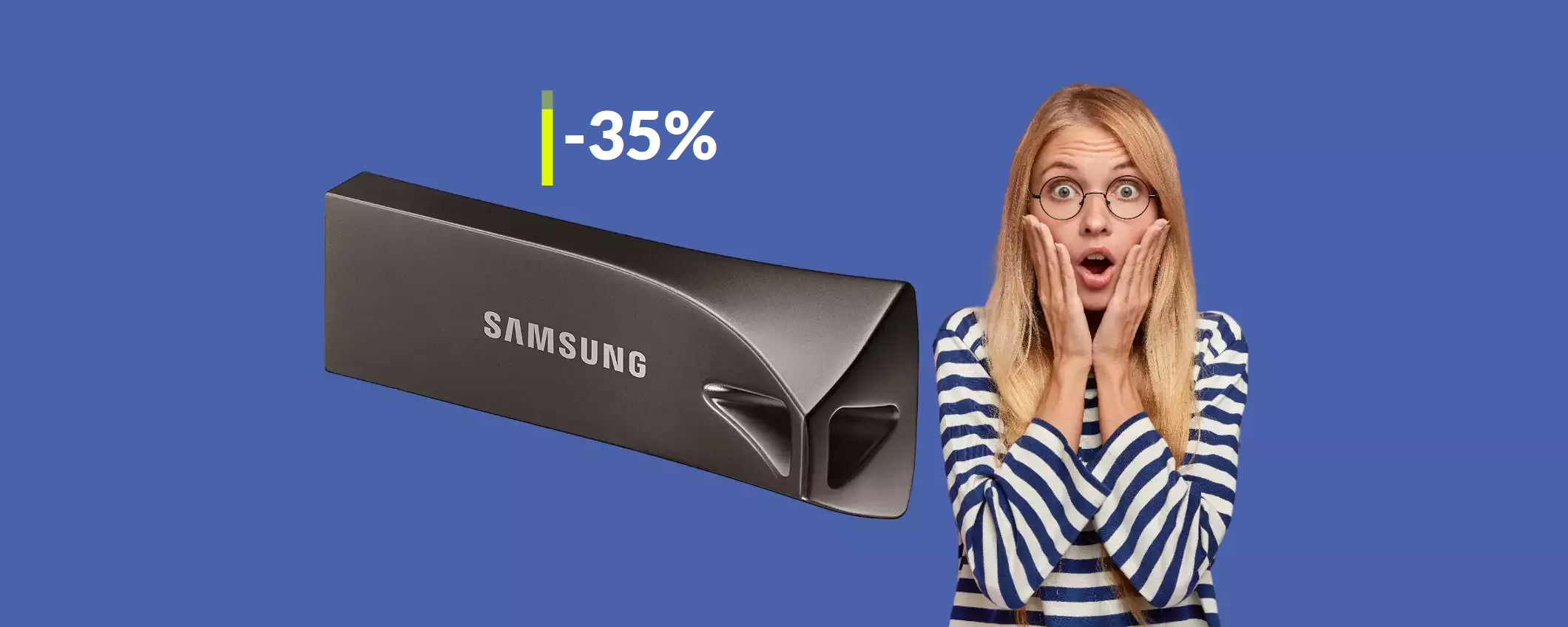 Chiavetta USB 128GB Samsung: non c'è di meglio ad appena 25€