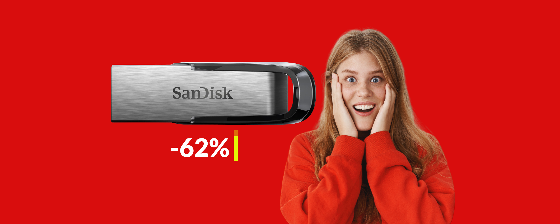 Chiavetta USB 64GB: difficile credere che oggi costi solamente 12€