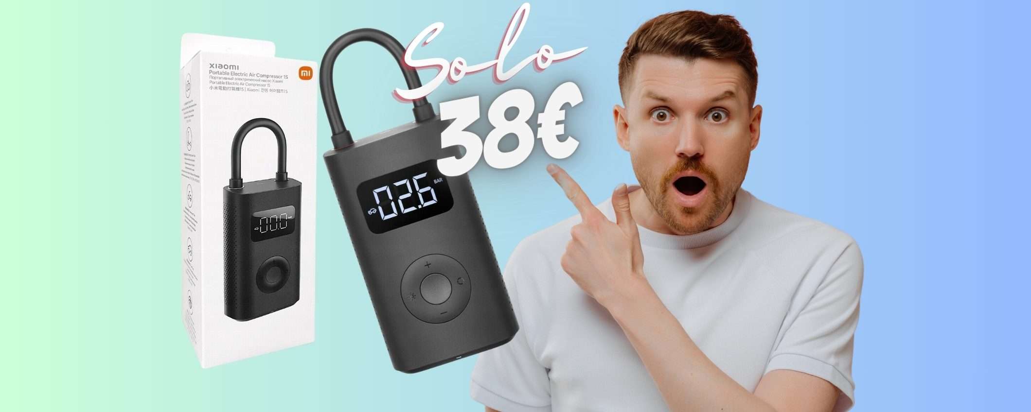 Compressore portatile by Xiaomi: che SPETTACOLO, tuo a soli 38€ Compressore portatile by Xiaomi: che SPETTACOLO, tuo a soli 38€