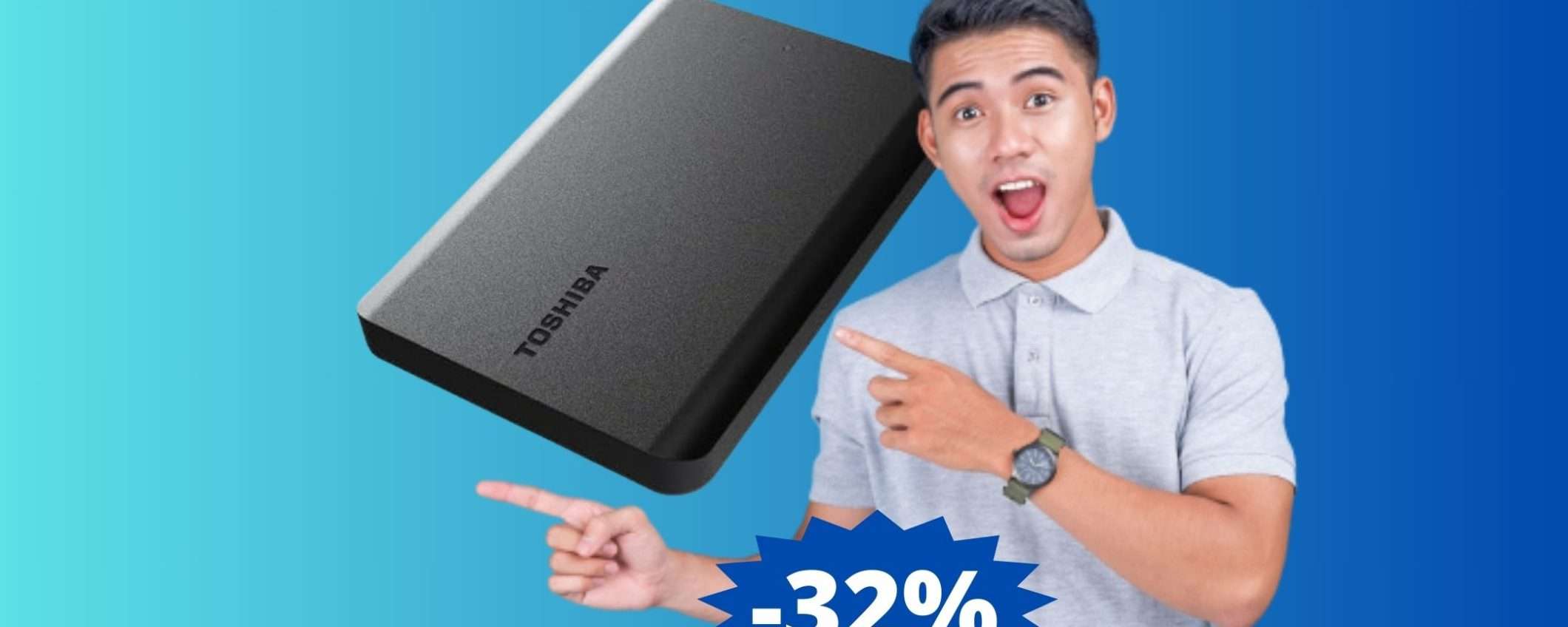 HDD Toshiba da 2TB: tra i più venduti su Amazon (-32%) HDD Toshiba da 2TB: tra i più venduti su Amazon (-32%)