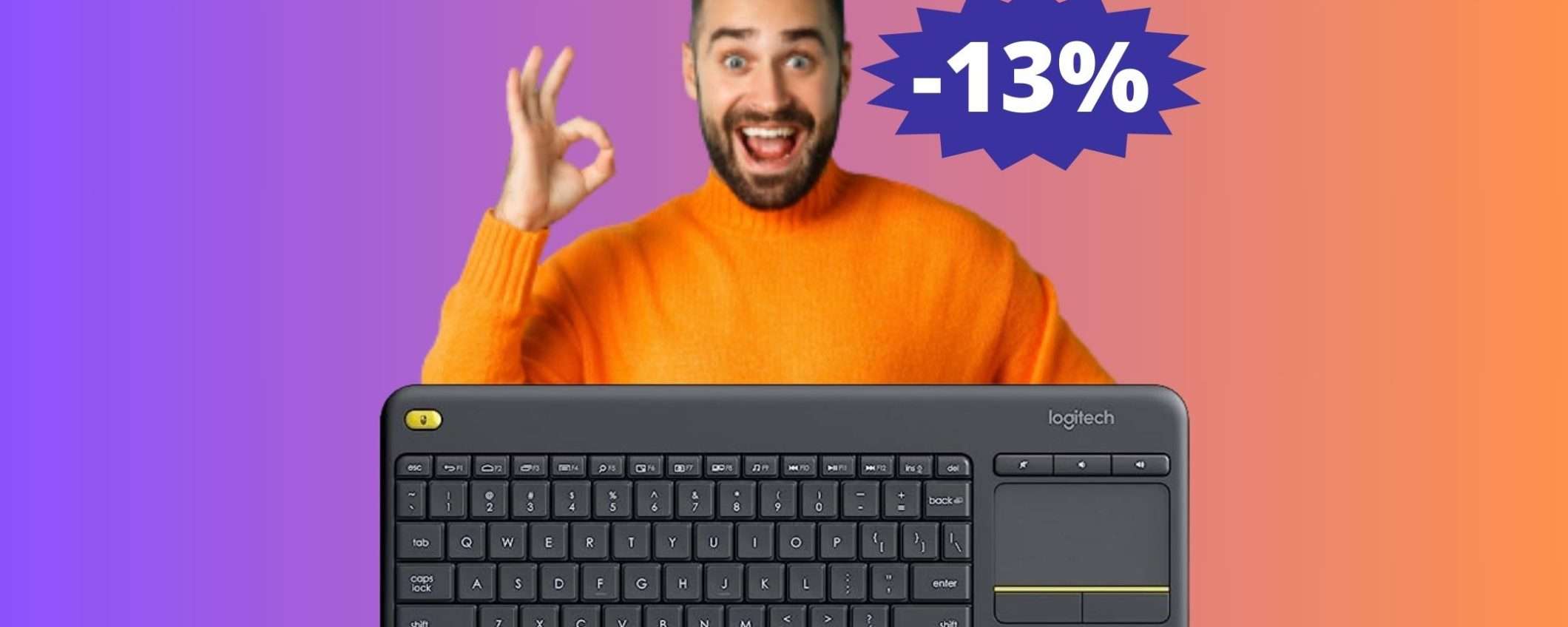 Logitech K400 Plus: tastiera e mouse 2in 1 (-13%) Logitech K400 Plus: tastiera e mouse 2in 1 (-13%)