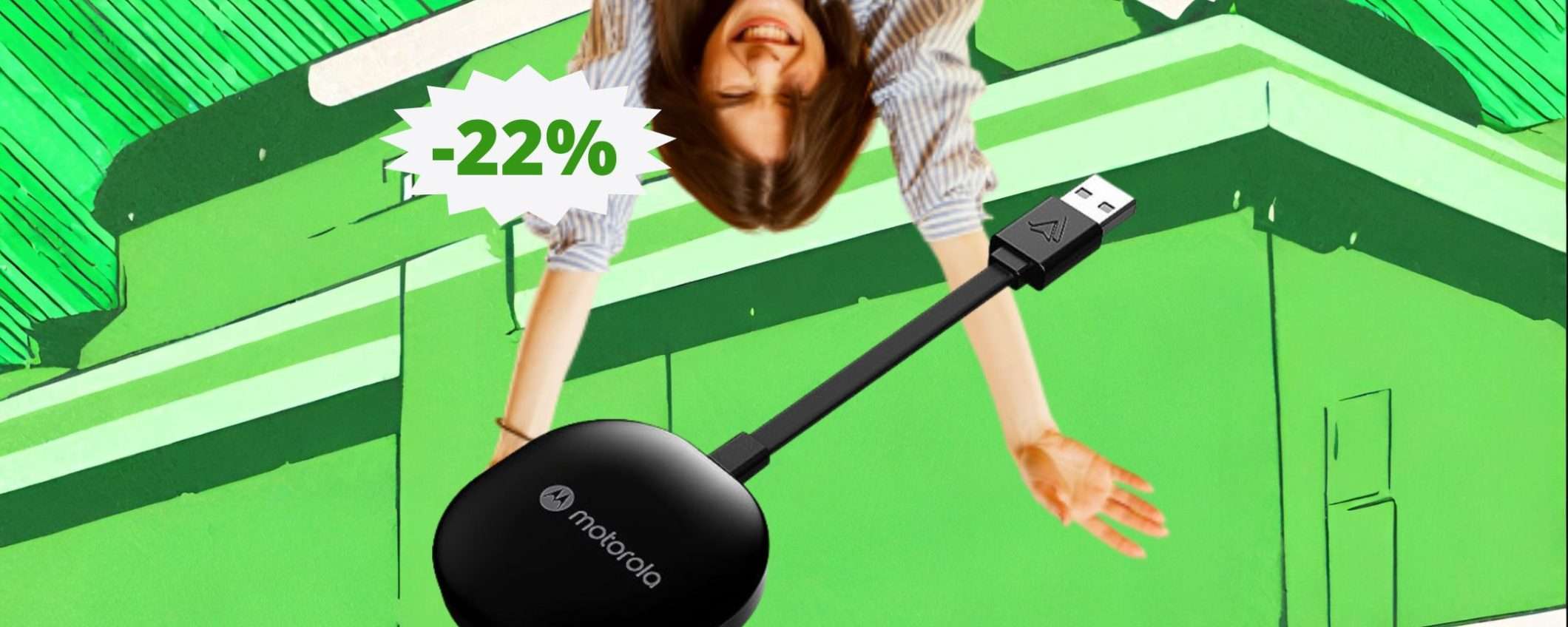 Motorola MA1 adattatore Android Auto: MEGA sconto del 22%