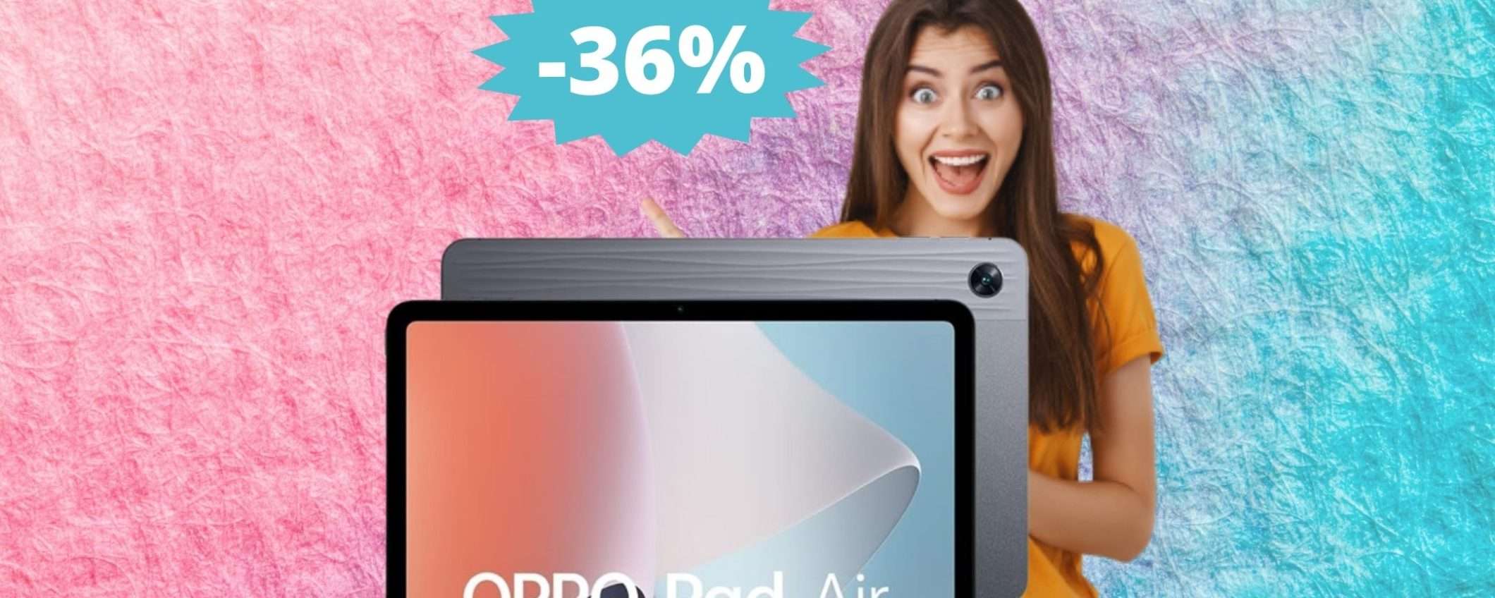 OPPO Pad Air: sconto IMBATTIBILE del 36% su Amazon OPPO Pad Air: sconto IMBATTIBILE del 36% su Amazon