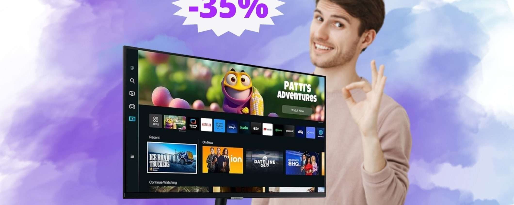 Samsung Smart Monitor M5: MEGA sconto del 35% su Amazon Samsung Smart Monitor M5: MEGA sconto del 35% su Amazon