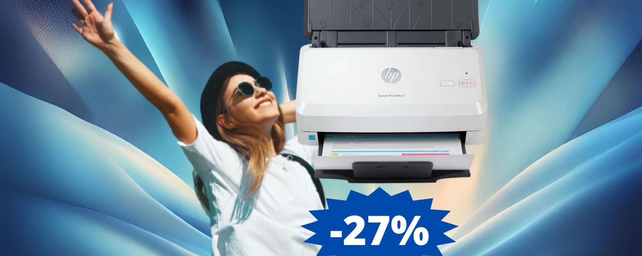 HP ScanJet PRO 2000: sconto IMBATTIBILE del 27% HP ScanJet PRO 2000: sconto IMBATTIBILE del 27%