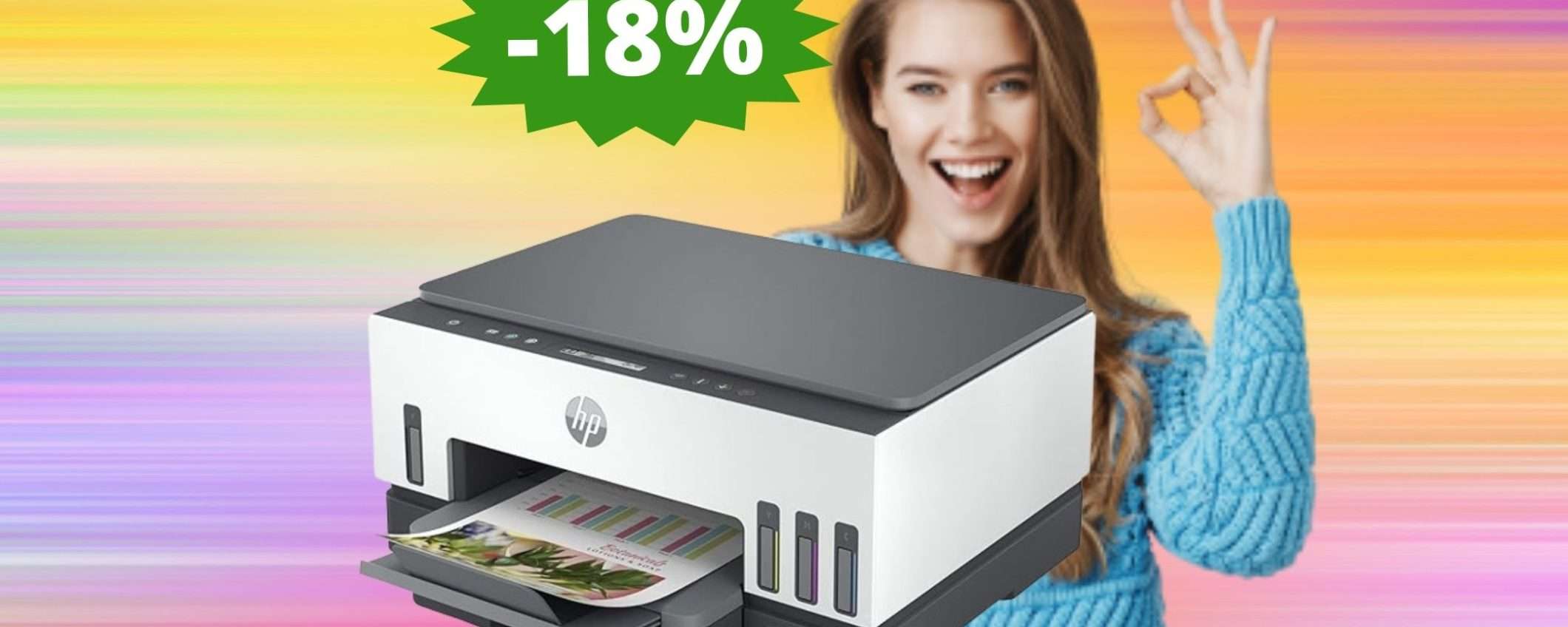 Stampante HP Smart Tank Plus: SUPER sconto del 18% Stampante HP Smart Tank Plus: SUPER sconto del 18%