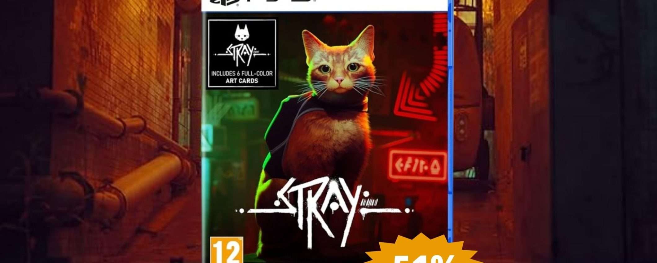 Stray per PS5: avvenntura felina in sconto FOLLE del 51% Stray per PS5: avvenntura felina in sconto FOLLE del 51%
