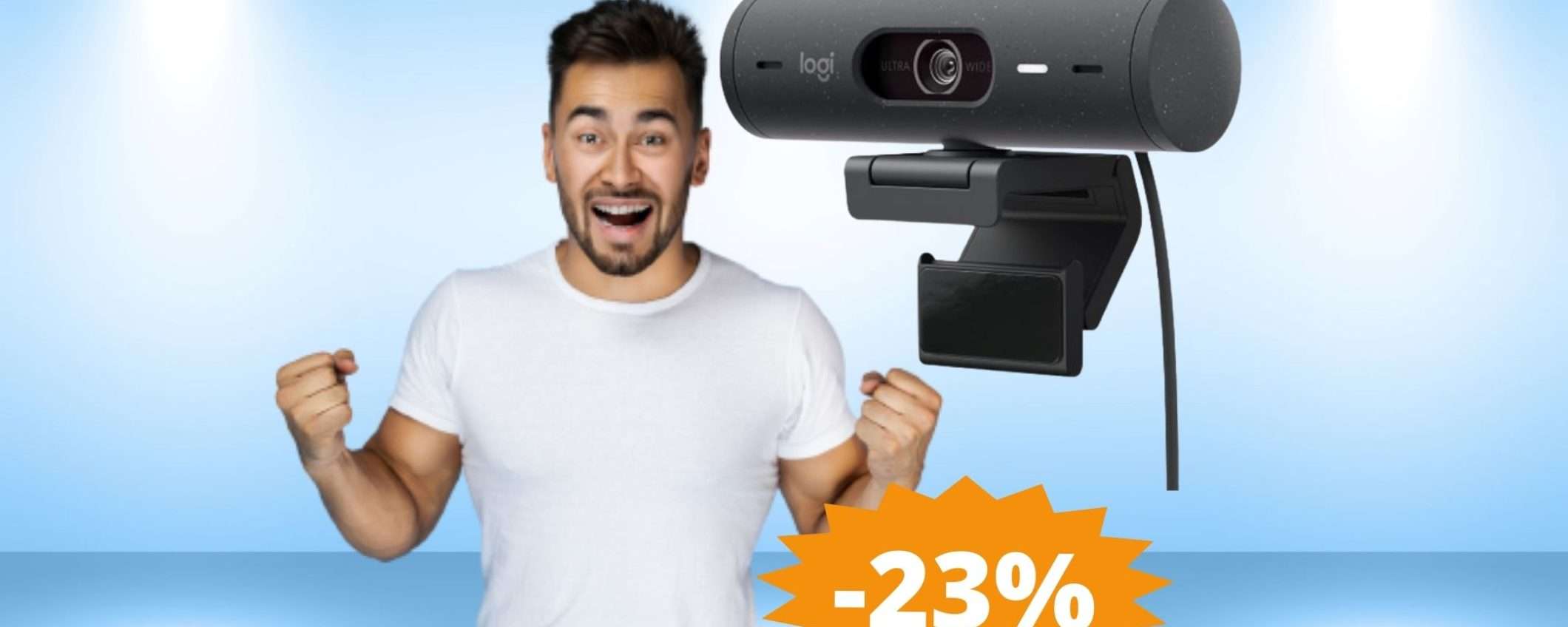 Webcam Logitech Brio 500: qualità premium ad un prezzo RIDICOLO Webcam Logitech Brio 500: qualità premium ad un prezzo RIDICOLO