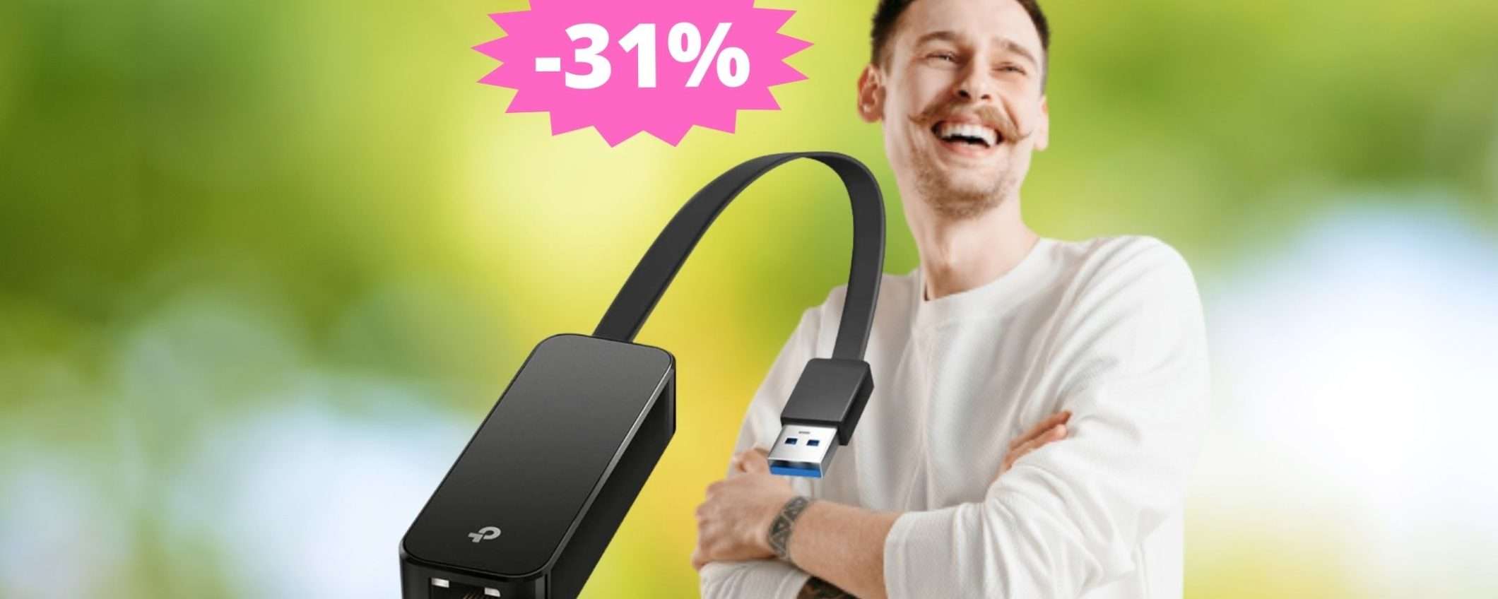 Adattatore di rete TP-Link: la MASSIMA velocità di rete (-31%) Adattatore di rete TP-Link: la MASSIMA velocità di rete (-31%)