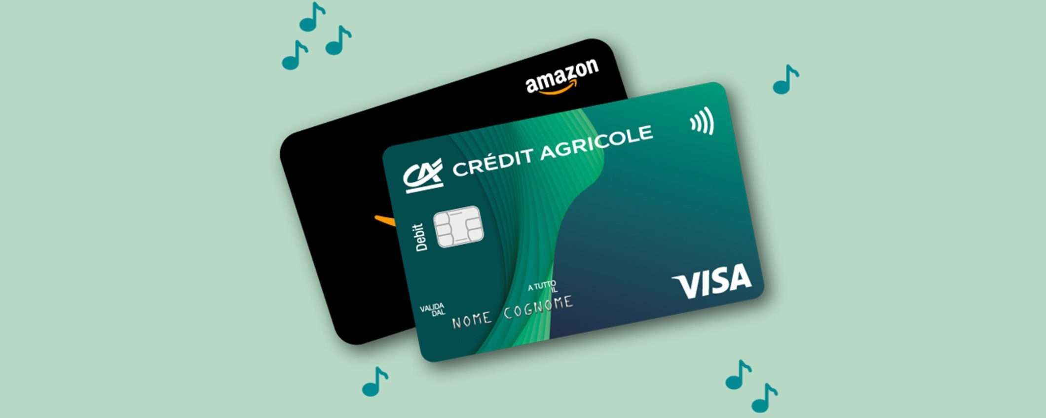 Conto senza canone e fino a 150€ in buoni Amazon: è Crédit Agricole