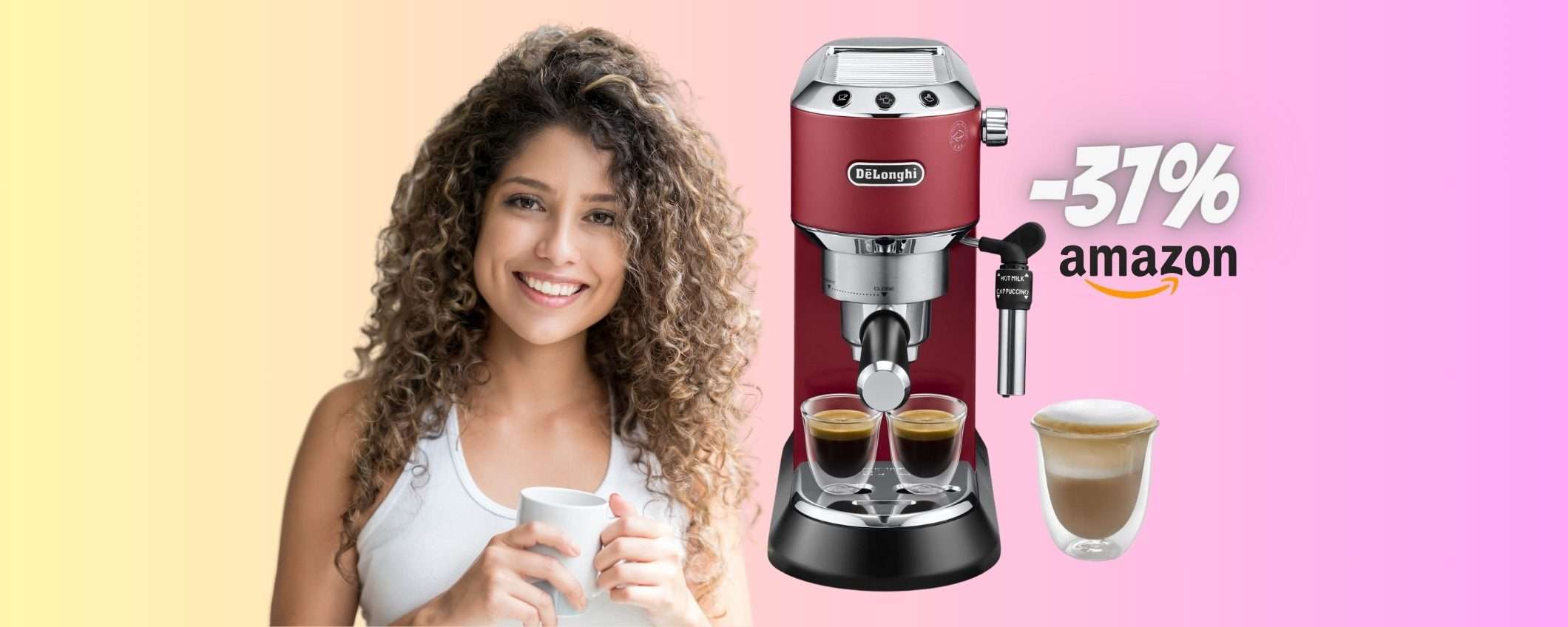 De'Longhi Dedica: caffè in polvere e cialde più cappuccino cremoso (-37%) De'Longhi Dedica: caffè in polvere e cialde più cappuccino cremoso (-37%)