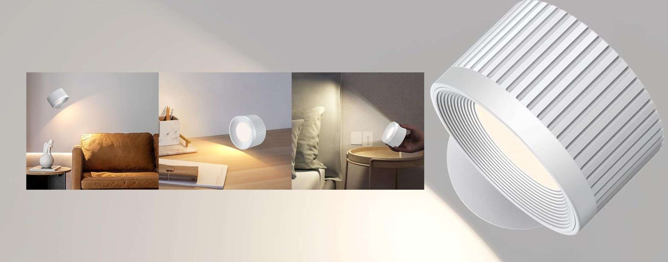 Faretto LED Wireless RGB, Luci D'accento A Batteria, Mini Puck Light Per Interni, Illuminazione Superiore Regolabile Con Telecomando E Testa Girevole