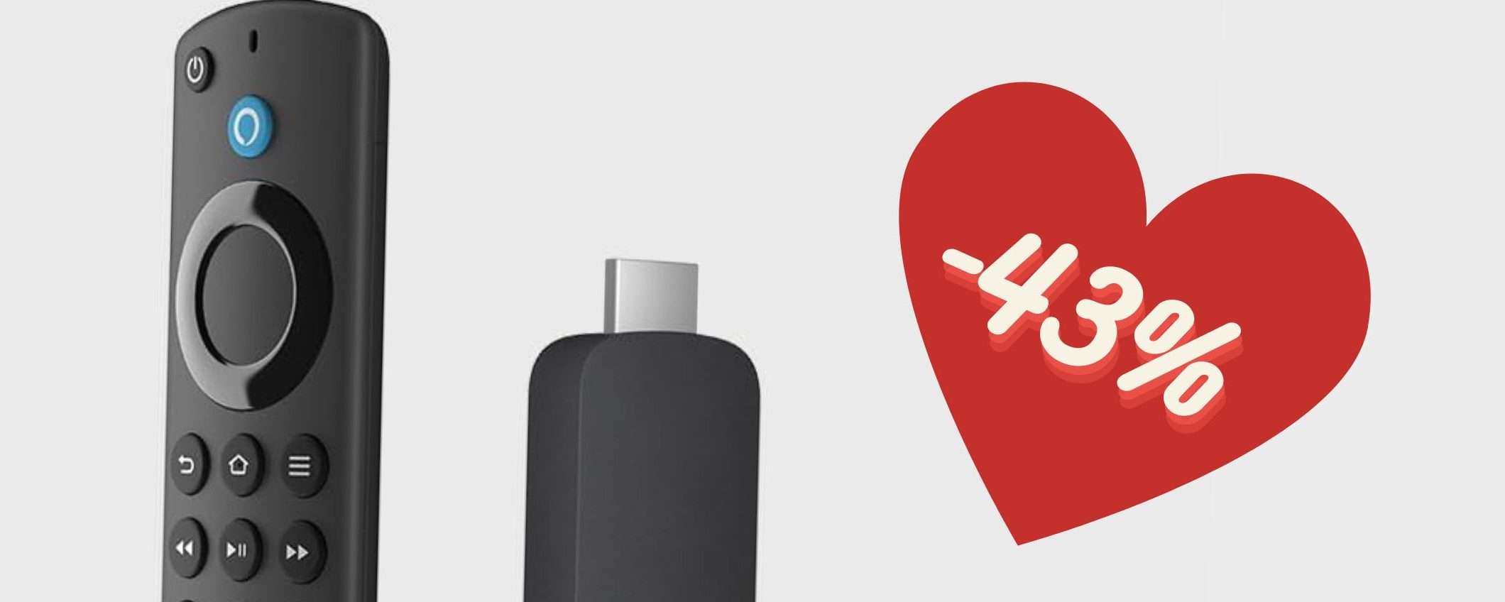 Fire TV Stick 4K a 39€ è la SORPRESA di Amazon per San Valentino (-43%) Fire TV Stick 4K a 39€ è la SORPRESA di Amazon per San Valentino (-43%)