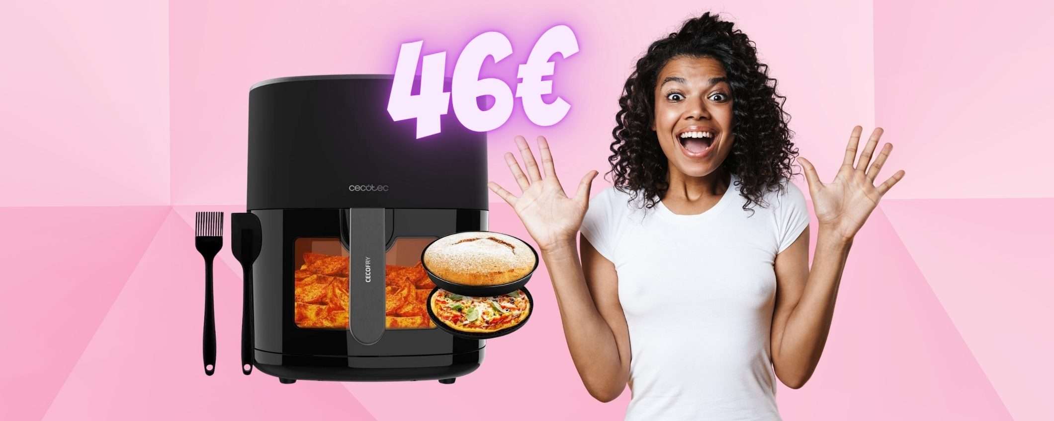 Friggitrice ad aria da 6,5L e 12 programmi al PREZZO FOLLE di 46€ Friggitrice ad aria da 6,5L e 12 programmi al PREZZO FOLLE di 46€