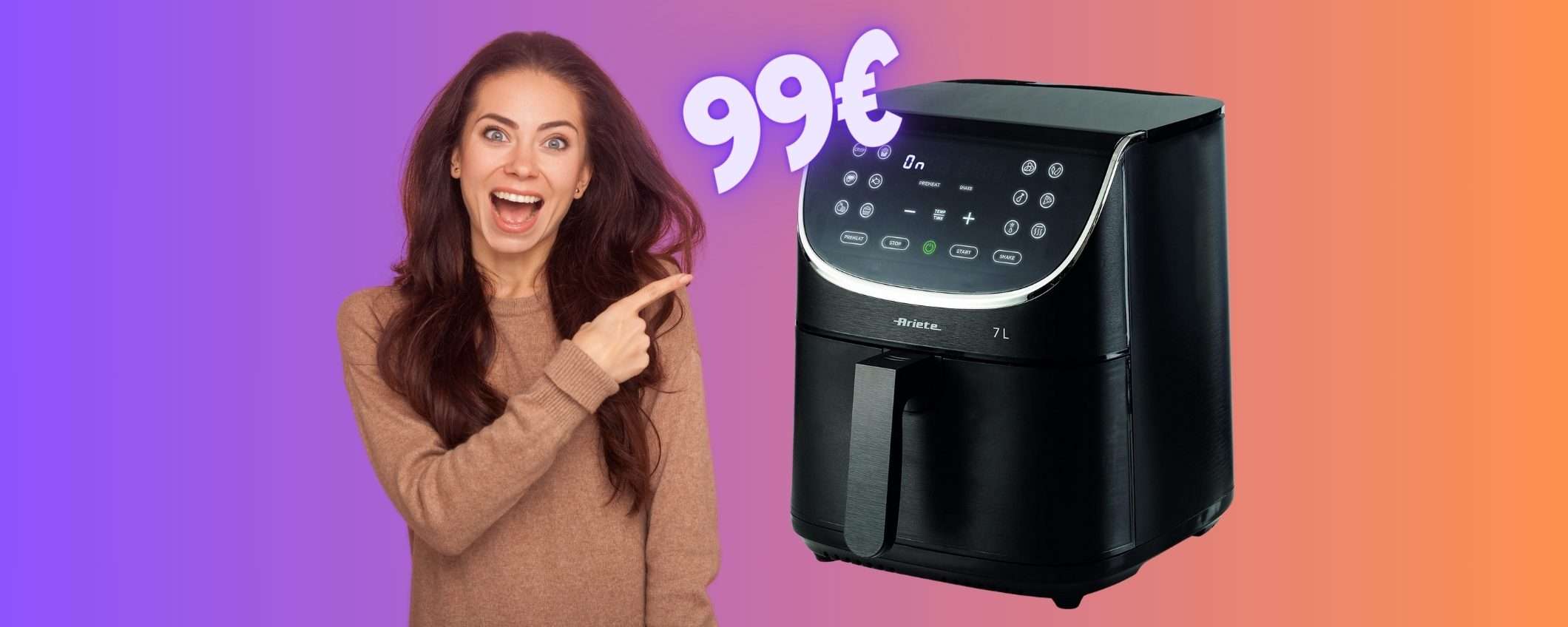 Friggitrice ad aria da 7L in offerta su Amazon: PREZZO BOMBA Friggitrice ad aria da 7L in offerta su Amazon: PREZZO BOMBA