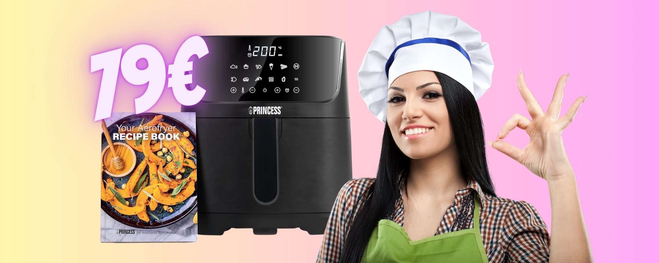 Friggitrice ad aria Princess a 79€ su Amazon, e non usi più i fornelli Friggitrice ad aria Princess a 79€ su Amazon, e non usi più i fornelli