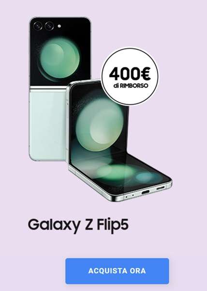 galaxy z flip 5 400 euro di rimborso