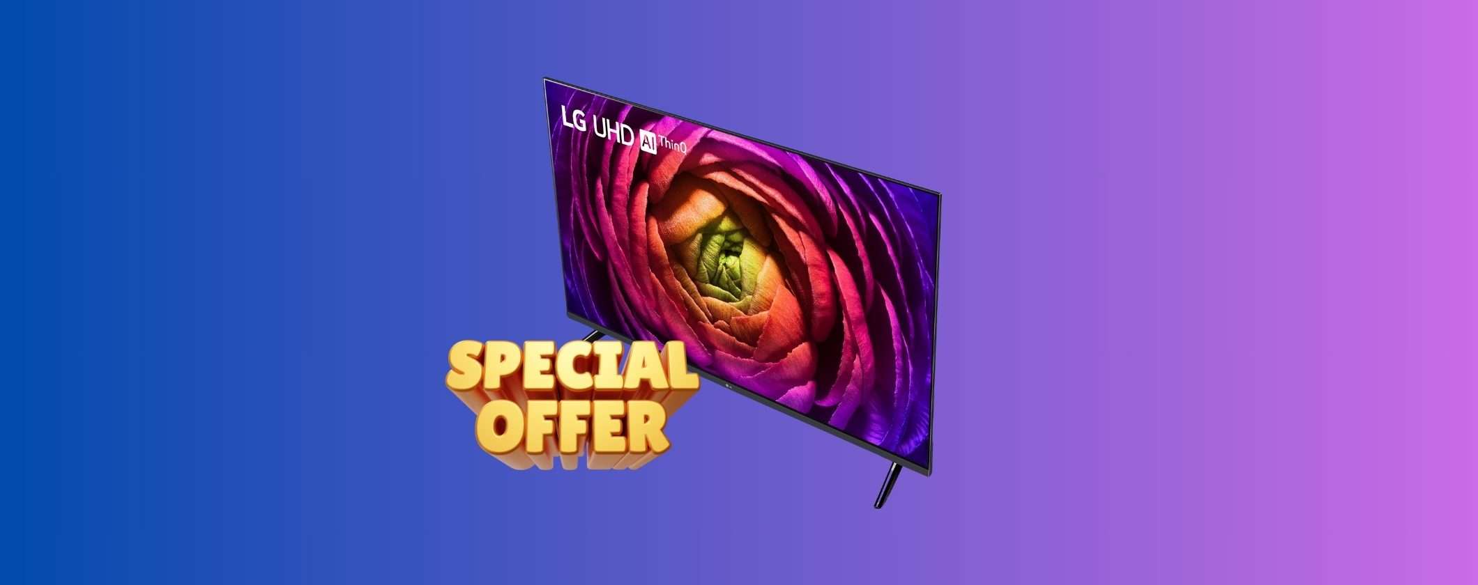 Guarda Sanremo con questa Smart TV LG 4K da 50