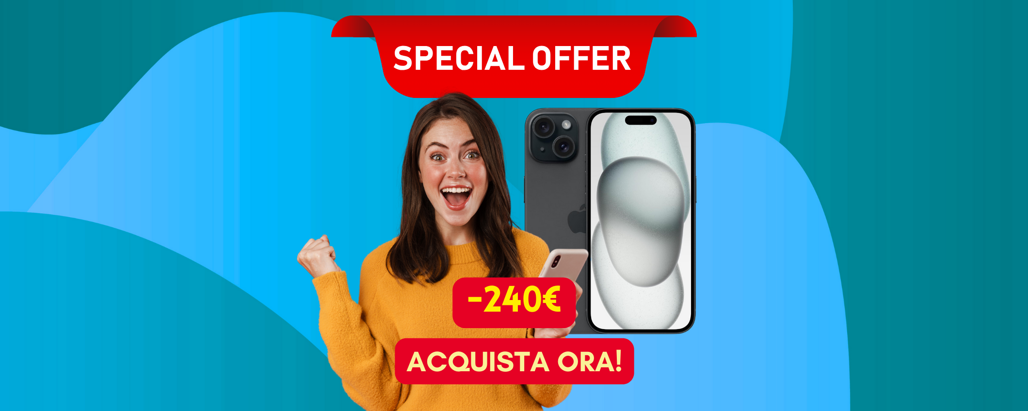 Prezzo da Black Friday: iPhone 15 in sconto di 240€! Prezzo da Black Friday: iPhone 15 in sconto di 240€!