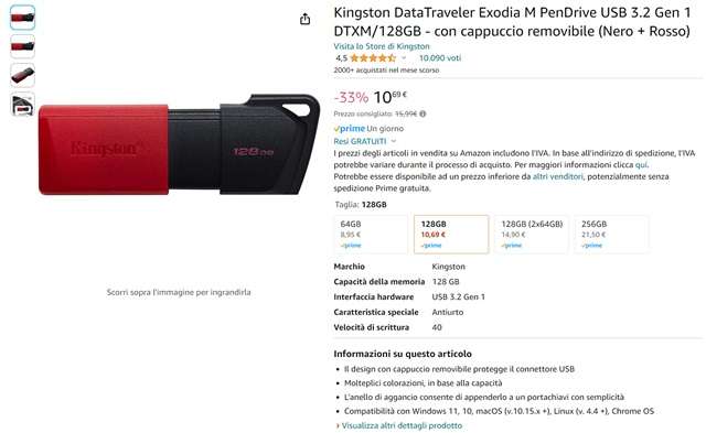 kingston datatraveler exodia m 10 euro amazon