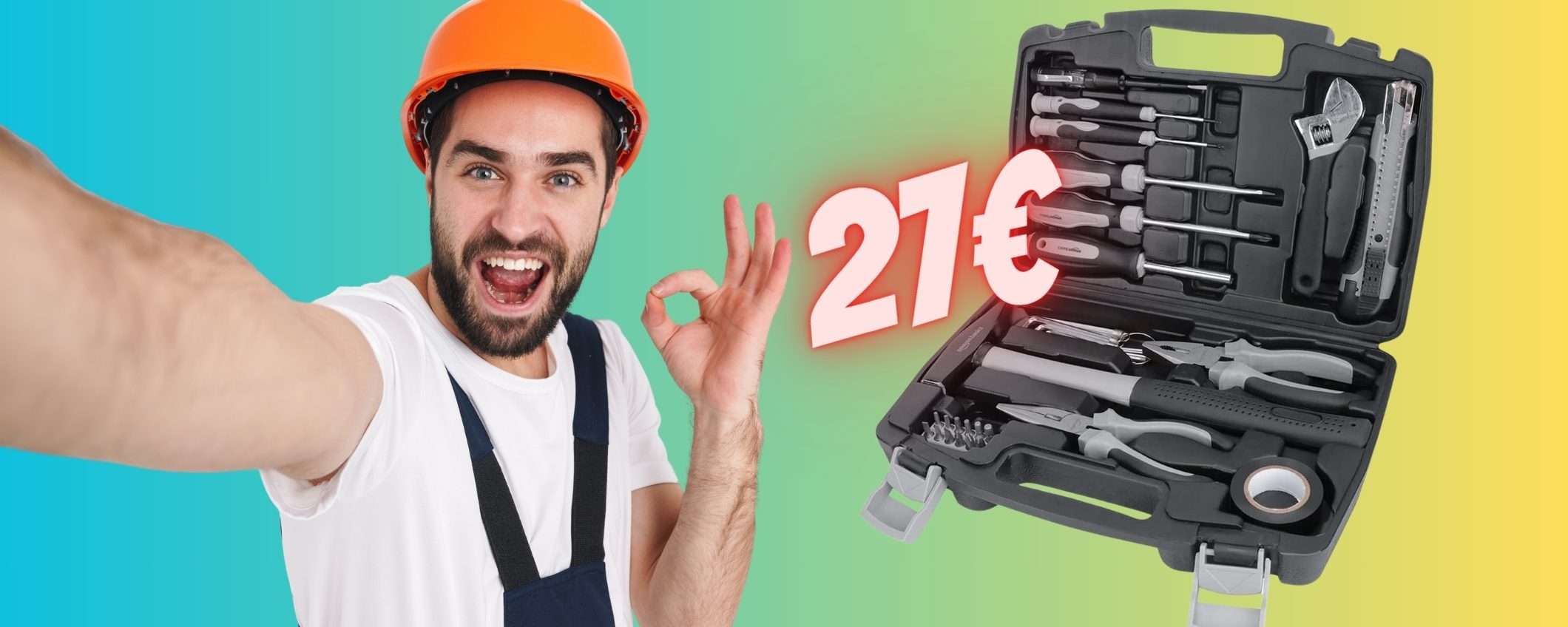 Kit di 32 attrezzi per il FAI da TE con valigetta a soli 27€ su Amazon