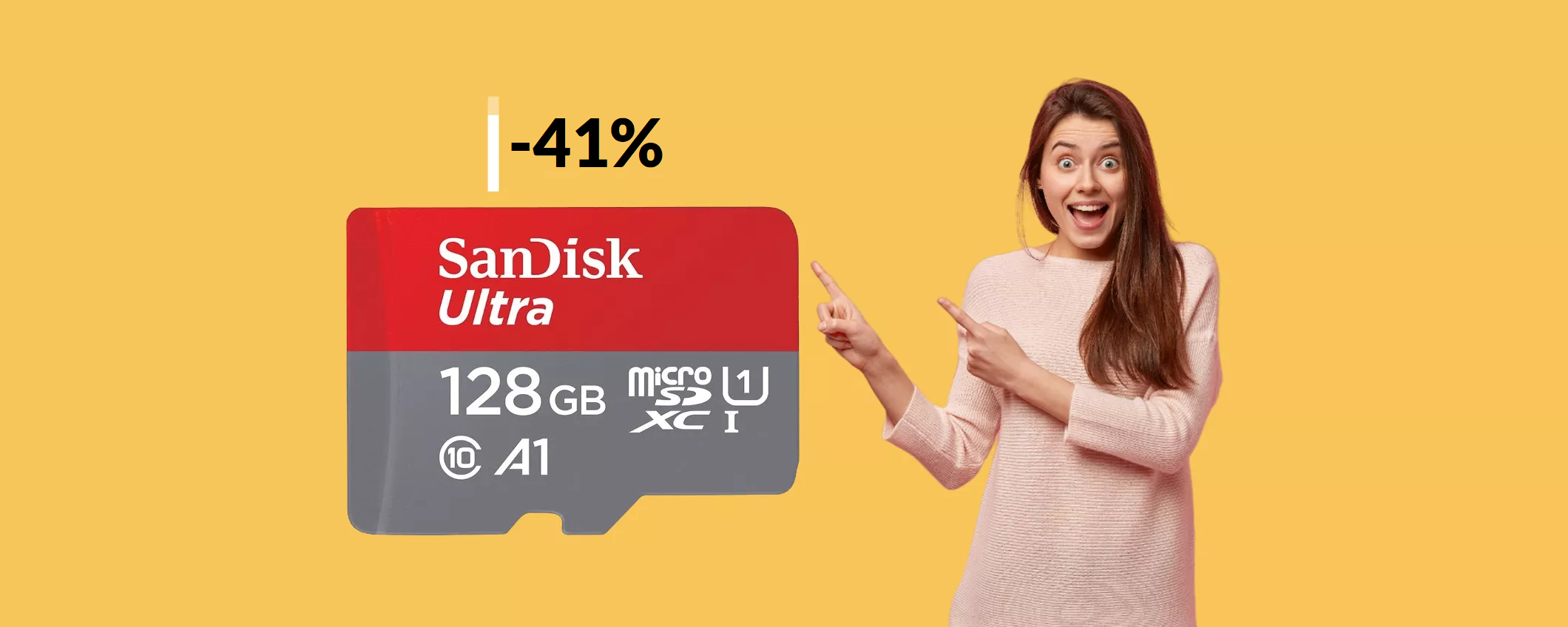 MicroSD 128GB SanDisk: è velocissima e bastano 17€ per averla