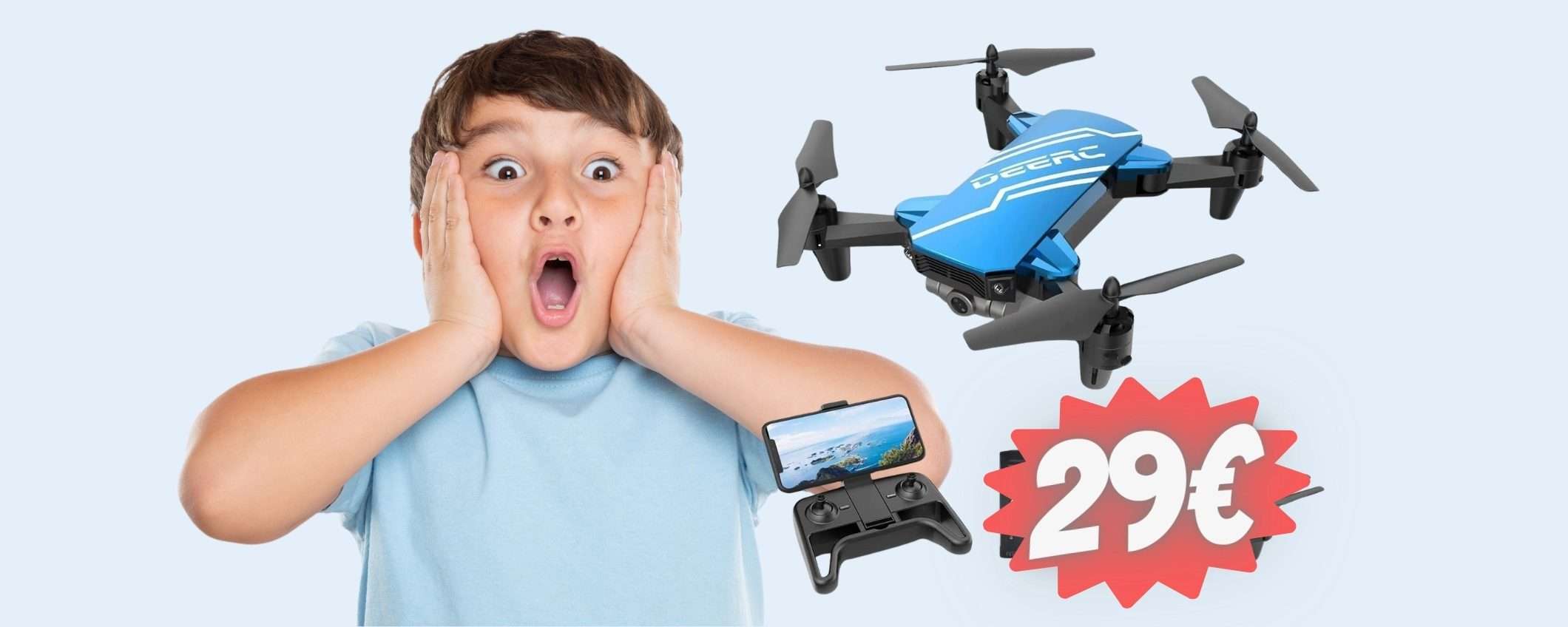 Mini Drone con Telecamera HD e controlli vocali in SCONTO del 50% Mini Drone con Telecamera HD e controlli vocali in SCONTO del 50%