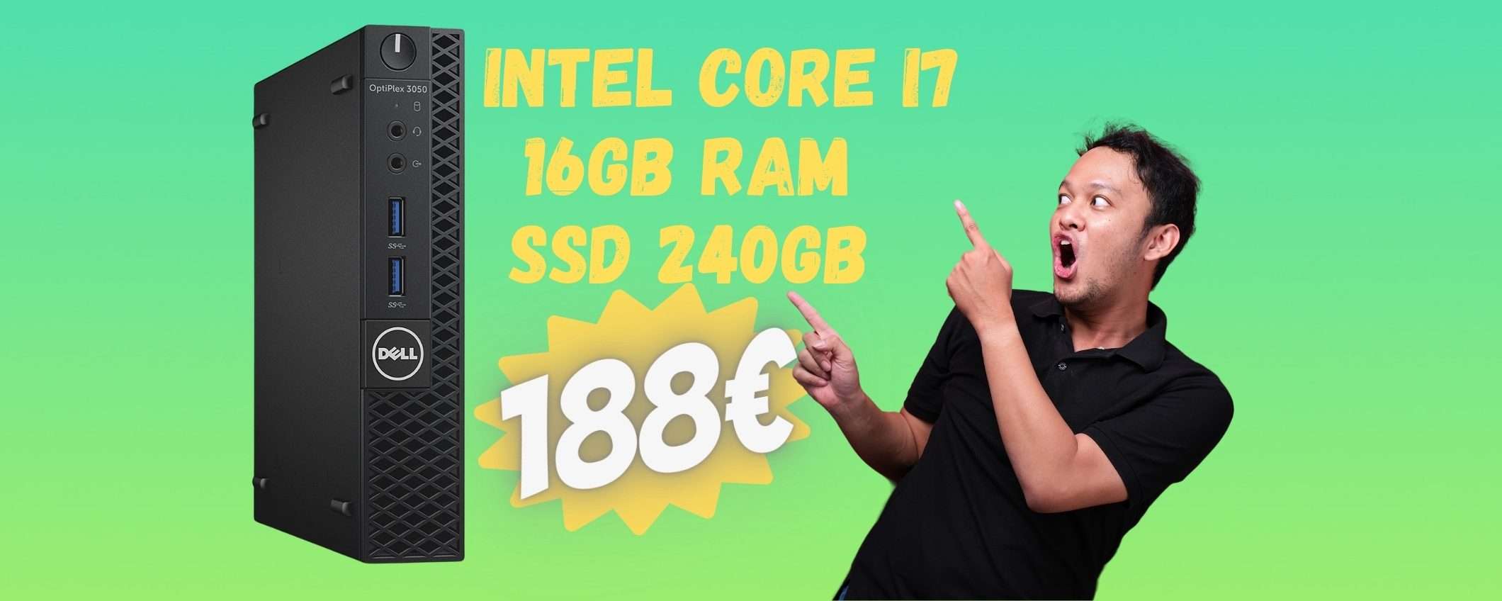 Mini PC Dell (ricondizionato) con Intel Core i7 e 16GB di RAM a 188€