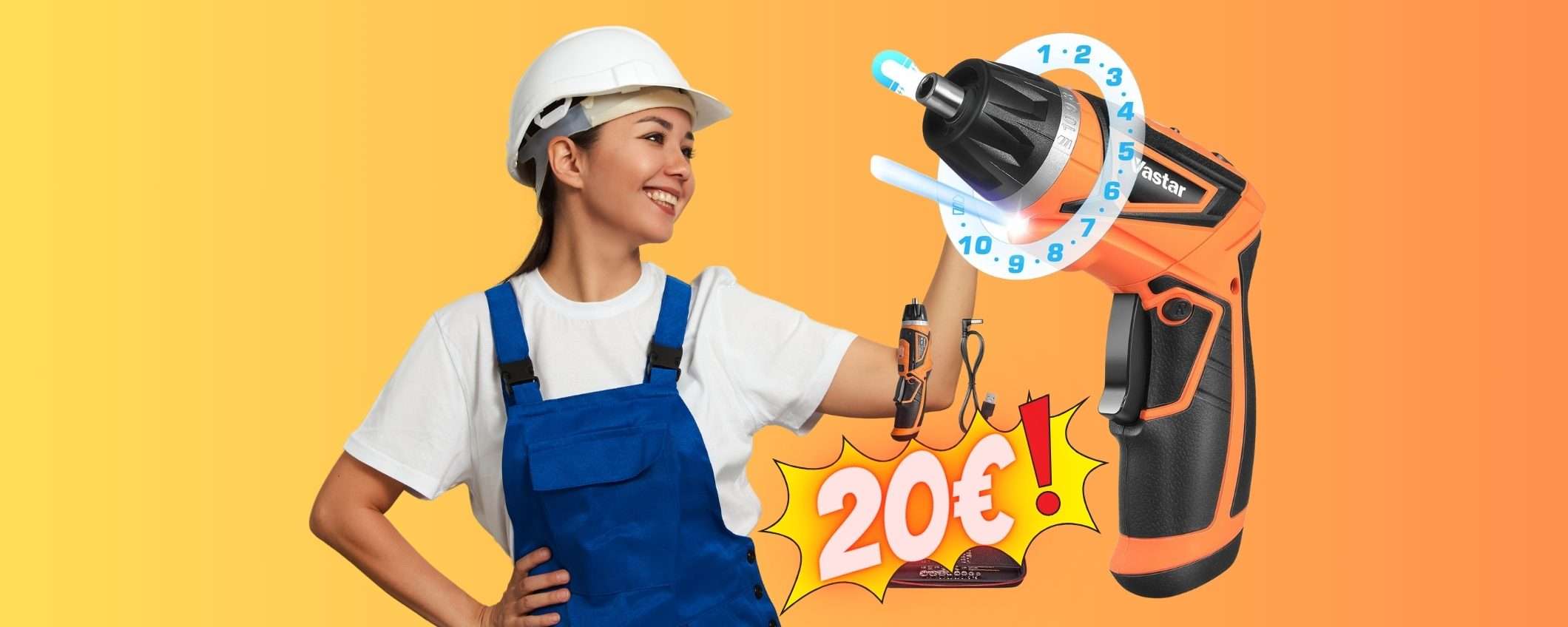 Mini trapano avvitatore a batteria tuo a 20€ con il COUPON del 30% Mini trapano avvitatore a batteria tuo a 20€ con il COUPON del 30%