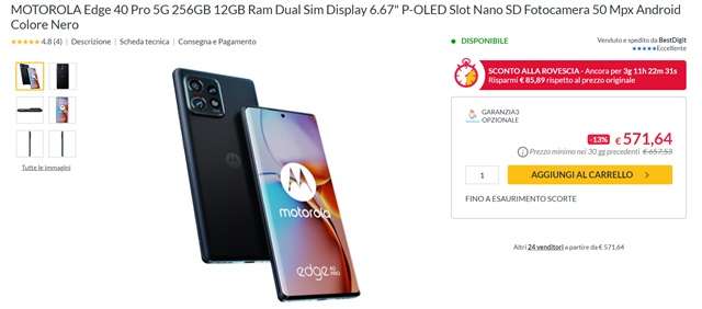 motorola edge 40 pro 571 euro eprice