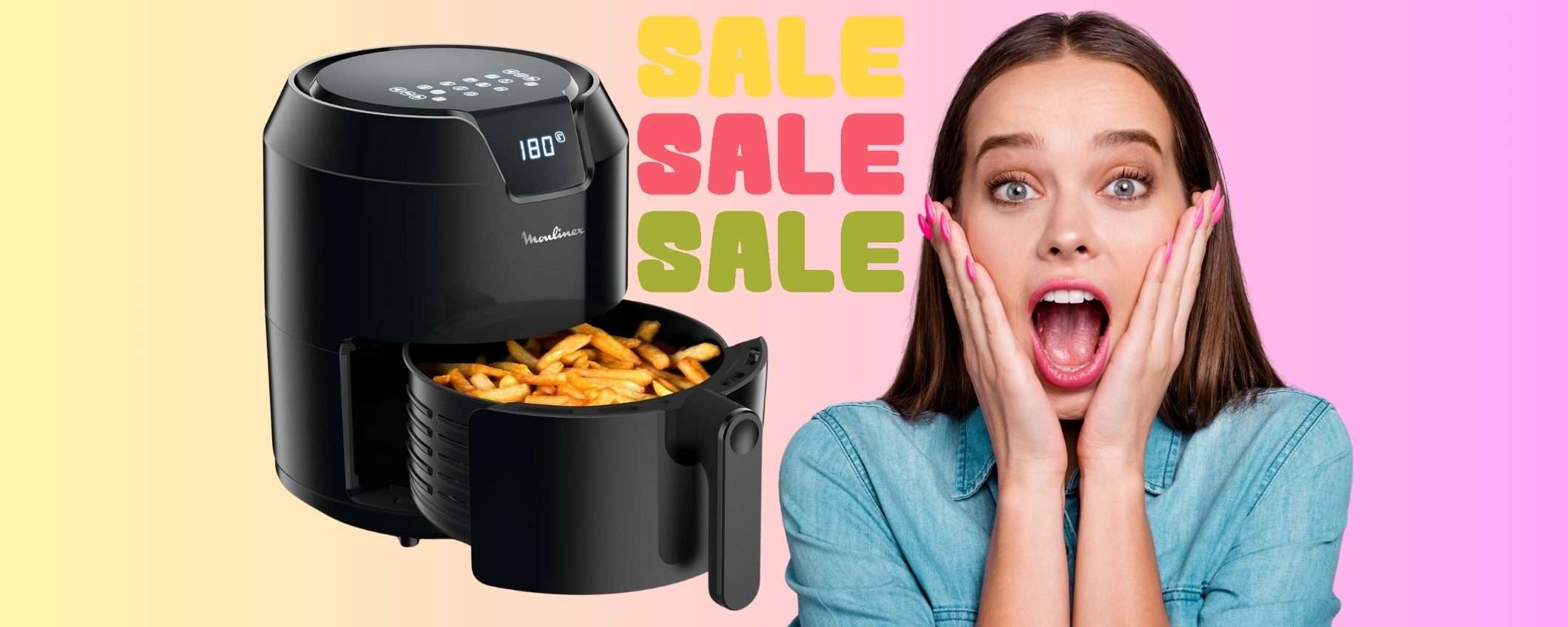 Moulinex Easy Fry Deluxe: friggitrice ad aria PREMIUM a 90€ in MENO Moulinex Easy Fry Deluxe: friggitrice ad aria PREMIUM a 90€ in MENO