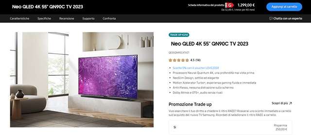 neo qled 4k samsung shop online 1299 euro