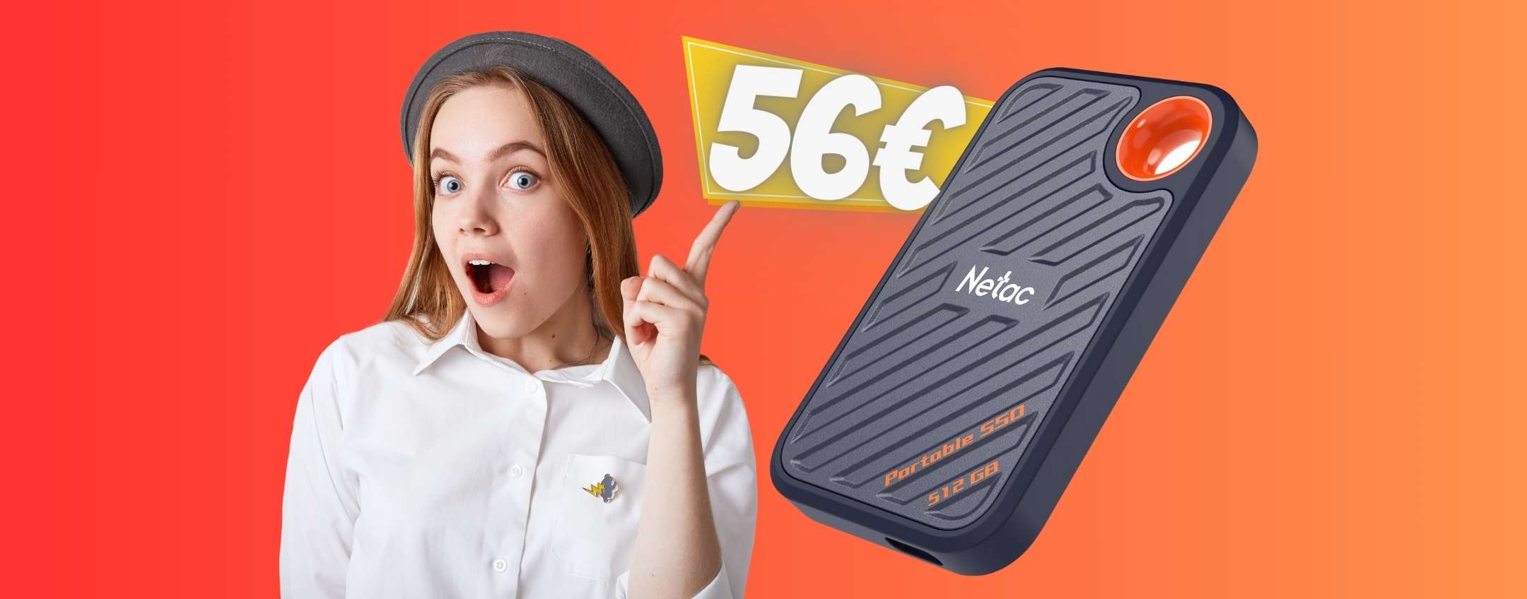 Netac ZX20 II SSD Portable 512 Go NVMe - Vitesse 2000 Mo/s, Connexion USB-C, Design Magnétique Pour IPhone/Android/PC