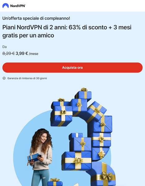 nordvpn 3 mesi gratis per un amico