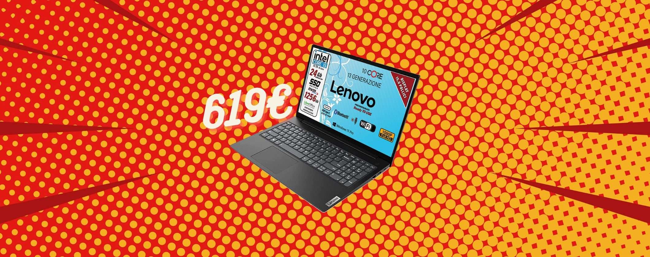 Notebook Lenovo con 24GB di RAM e 1TB di SSD a 619€ Notebook Lenovo con 24GB di RAM e 1TB di SSD a 619€