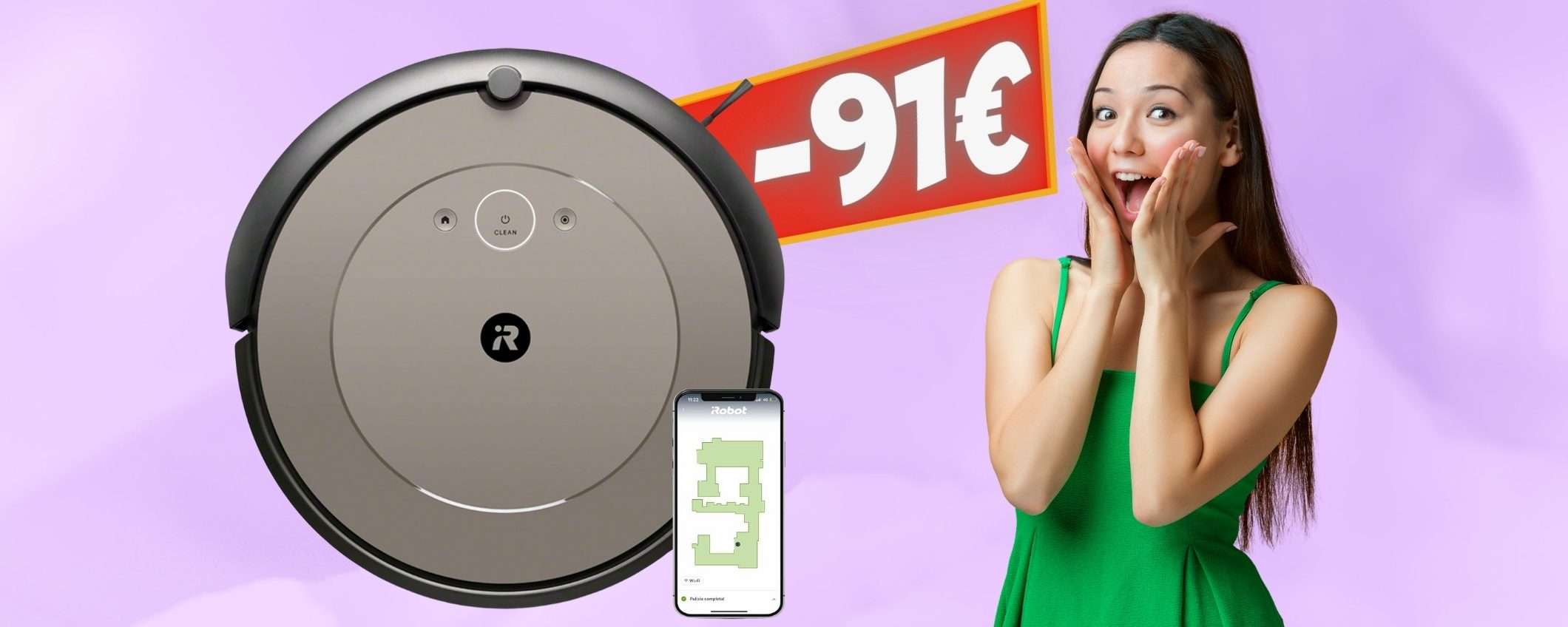 Pavimenti splendenti con iRobot Roomba i1: ora su Amazon a 91€ in MENO Pavimenti splendenti con iRobot Roomba i1: ora su Amazon a 91€ in MENO