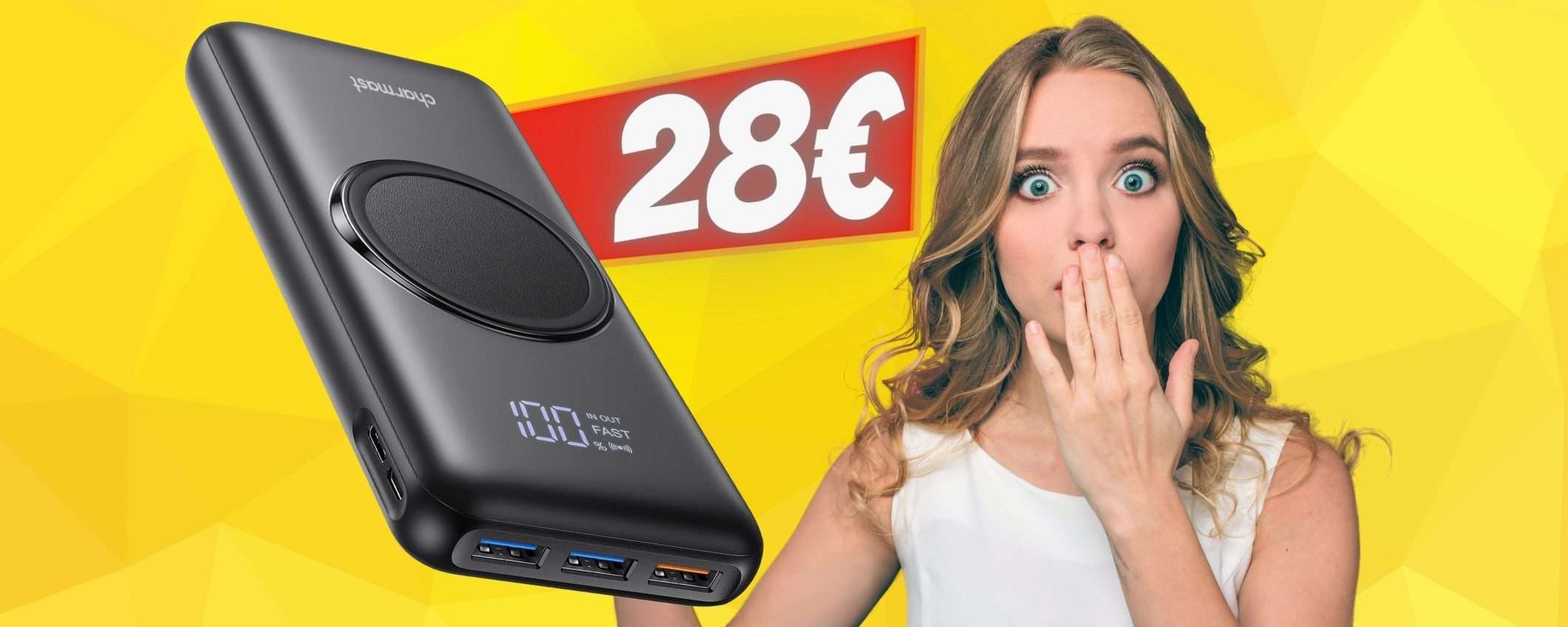 Power Bank wireless con batteria GIGANTE a COSTO MINI (28€) Power Bank wireless con batteria GIGANTE a COSTO MINI (28€)