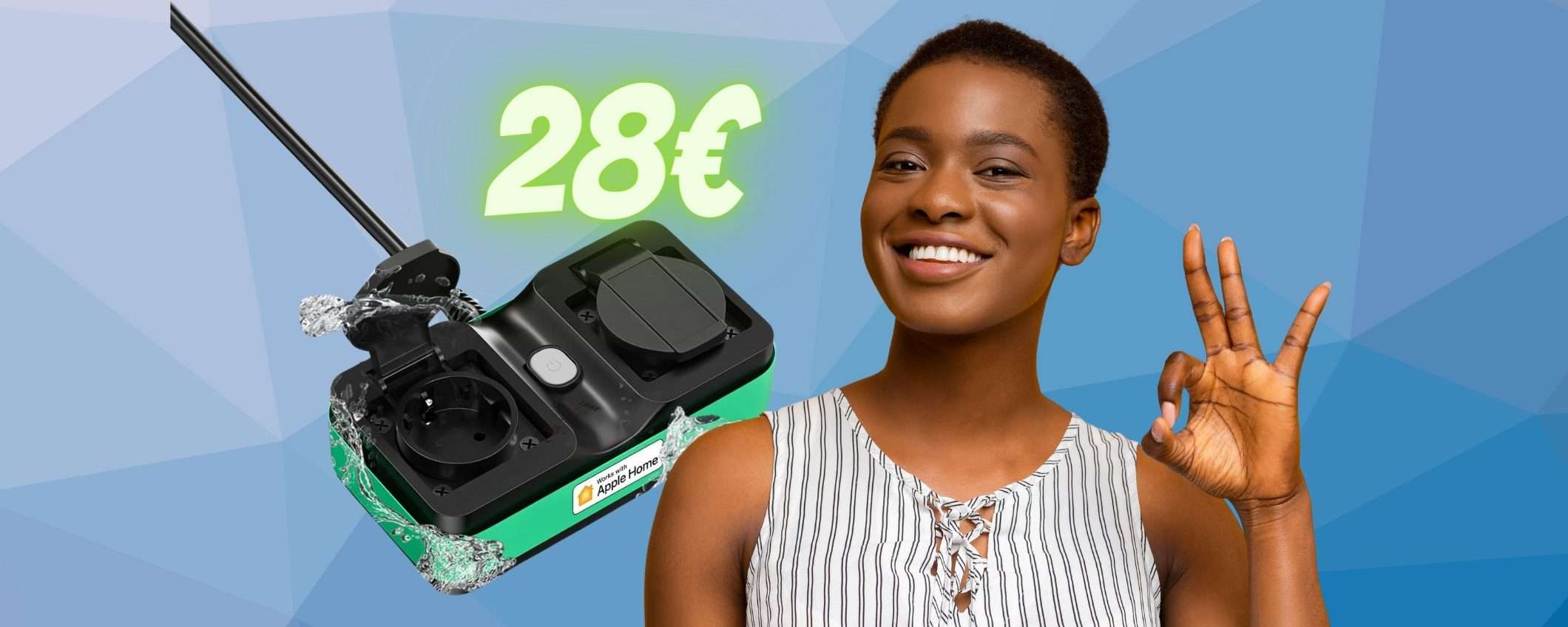 Presa WiFi multipla da esterno con timer e comandi vocali a soli 28€ Presa WiFi multipla da esterno con timer e comandi vocali a soli 28€