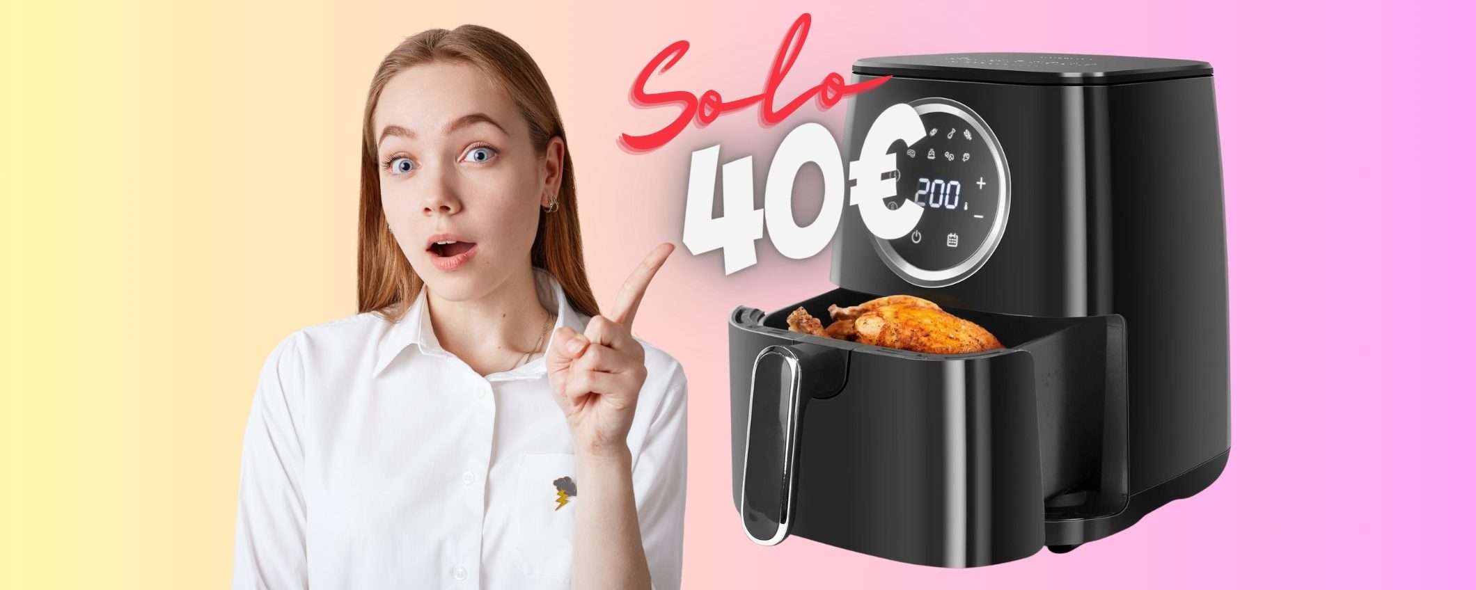 PREZZO ASSURDO su Amazon per questa friggitrice ad aria, ora solo 40€ PREZZO ASSURDO su Amazon per questa friggitrice ad aria, ora solo 40€